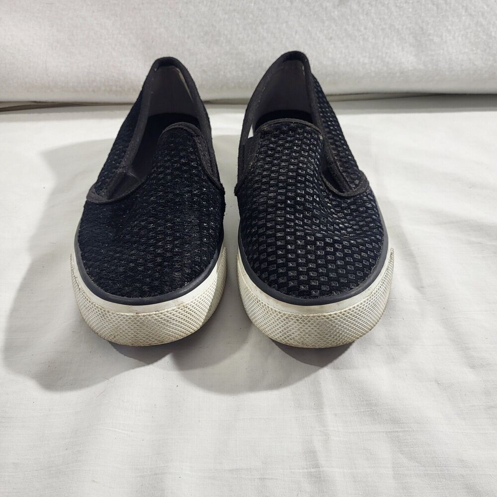 Sperry Shoes Womens 8 M  Perforated Slip On Sneakers Black Casual